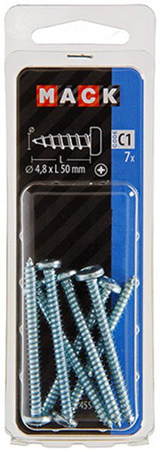 Mack 1017455 - zelftappende schroef cyl kop verz. 7 st 4,8 x 50 mm | 10 stuks - afbeelding 2