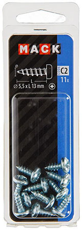Mack 1017456 - zelftappende schroef cyl kop verz. 11st 5,5 x 13 mm | 10 stuks - afbeelding 2