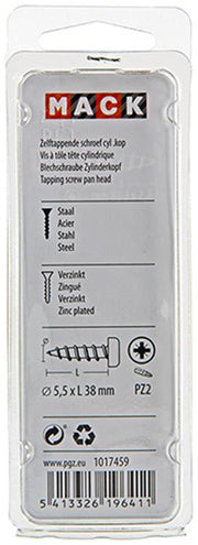 Mack 1017459 - zelftappende schroef cyl kop verz. 7 st 5,5 x 38 mm | 10 stuks - afbeelding 3