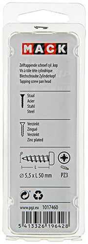 Mack 1017460 - zelftappende schroef cyl kop verz. 5 st 5,5 x 50 mm | 10 stuks - afbeelding 3