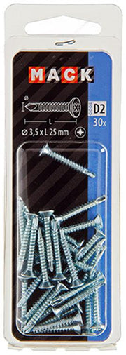 Mack 1017462 - zelfborende schroef vz kop verz. 30 st 3,5 x 25 mm | 10 stuks - afbeelding 2