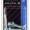 Mack 1017472 - zelfborende schroef cyl. kop verz. 20st 4,8 x 25 mm | 10 stuks