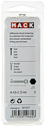 Mack 1017477 - zelfborende schroef zesk.kop verz. 20st 4,8 x 25 mm | 10 stuks - afbeelding 3