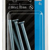 Mack 1017498 - metaalschroef verz. kop + moer verz. 4 st m4 x 70 mm | 10 stuks