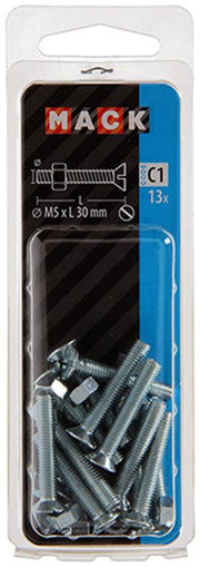 Mack 1017502 - metaalschroef verz. kop + moer verz. 13st m5 x 30 mm | 10 stuks - afbeelding 2