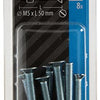 Mack 1017504 - metaalschroef verz. kop + moer verz. 8 st m5 x 50 mm | 10 stuks
