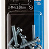 Mack 1017518 - metaalschroef cyl. kop + moer verz. 18 st m4 x 20 mm | 10 stuks