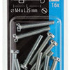 Mack 1017519 - metaalschroef cyl. kop + moer verz. 16 st m4 x 25 mm | 10 stuks