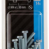 Mack 1017520 - metaalschroef cyl. kop + moer verz. 14 st m4 x 30 mm | 10 stuks