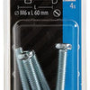 Mack 1017536 - metaalschroef cyl. kop + moer verz. 4 st m6 x 60 mm | 10 stuks