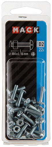 Mack 1017539 - kachelbout + moer staal verzinkt 22 st m4 x 16 mm | 10 stuks - afbeelding 2