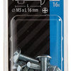 Mack 1017544 - kachelbout + moer staal verzinkt 16 st m5 x 16 mm | 10 stuks