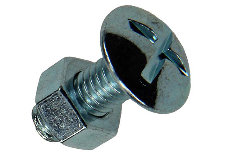 Mack 1017550 - kachelbout + moer staal verzinkt 10 st m6 x 16 mm | 5 stuks