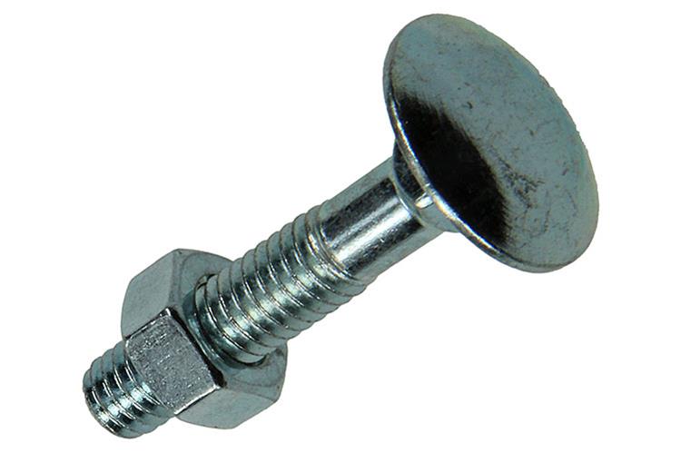 Mack 1017568 - houtbout + moer staal verzinkt8 st m6 x 30 mm | 5 stuks
