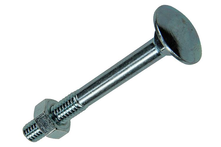 Mack 1017571 - houtbout + moer staal verzinkt7 st m6 x 50 mm | 5 stuks