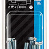 Mack 1017602 - tapbout + moer staal verzinkt 10 st m5 x 40 mm | 10 stuks
