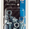 Mack 1017608 - tapbout + moer staal verzinkt 10 st m6 x 40 mm | 5 stuks