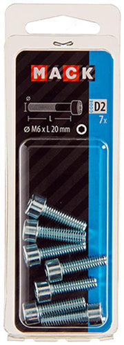 Mack 1017649 - binnenzeskant bout cyl.kop verz. 7 st m6 x 20 mm | 10 stuks - afbeelding 2