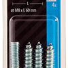 Mack 1017670 - stokeinde hout + metr. draad verz. 4 st m8x60 | 10 stuks