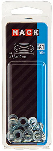 Mack 1017713 - sluitring staal verzinkt 50 st 5,3 x 10 mm | 10 stuks - afbeelding 3
