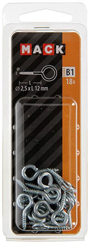 Mack 1017769 - schroefoog staal verzinkt 18st 2,5 x 12 mm | 10 stuks - afbeelding 2