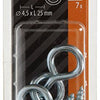 Mack 1017774 - schroefoog staal verzinkt 7 st 4,5 x 25 mm | 10 stuks