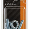 Mack 1017790 - schroefoog metrisch + moer verzinkt 4 st m5 x 40 mm | 10 stuks