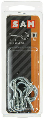 Mack 1017798 - schroefhaak staal verzinkt 8st 4,0 x 20 mm | 10 stuks - afbeelding 3