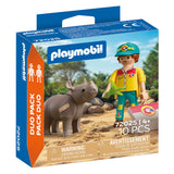 Playmobil duopack ranger met neushoorn - 72025 - afbeelding 1