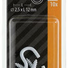 Mack 1017805 - schroefhaak staal wit 10st 2,5 x 12 mm | 10 stuks