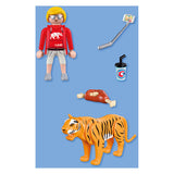 Playmobil dierentuin speelset tijger en bezoeker met accessoires. - afbeelding 4