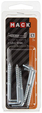Mack 1017831 - schroefduim met gleuf staal verz. 5 st 5,0 x 50 mm | 10 stuks - afbeelding 2