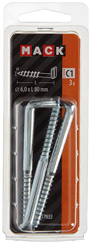 Mack 1017833 - schroefduim met gleuf staal verz. 3 st 6,0 x 80 mm | 10 stuks - afbeelding 3