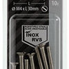 Mack 1019807 - metaalschroef verz. kop + moer rvs 10 st m4x30 | 10 stuks