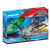Playmobil city action politiehelikopter - parachute achtervolging - 70569 - afbeelding 1