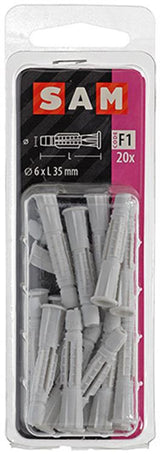 Mack 1017886 - universeelplug met kraag polyethyl.20st 6 x 35 mm | 5 stuks - afbeelding 2