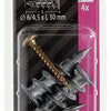 Mack 1017889 - boorplug vr gipskart.plt + schr.zamac 4st 6 x 38 mm | 10 stuks