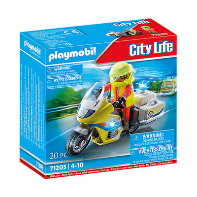Playmobil city life noodmotorfiets met zwaailicht - 71205