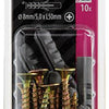 Mack 1017897 - plug + schroef polyethyleen 10 st 8 mm 5,0 x 50 mm | 5 stuks