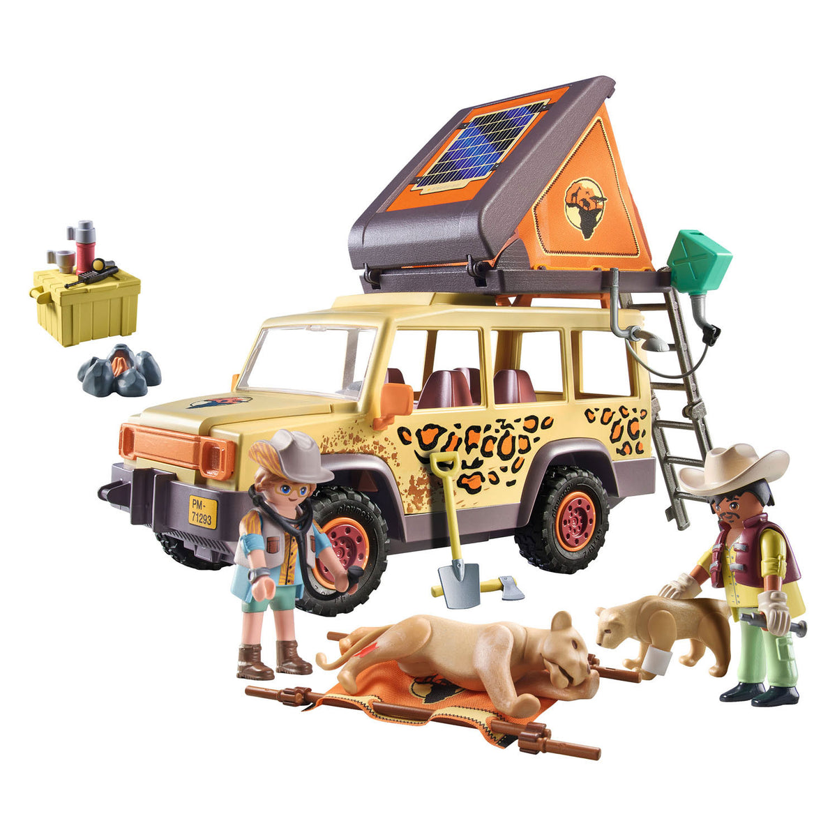 Playmobil Wiltopia met de Terreinwagen bij de Leeuwen 7129