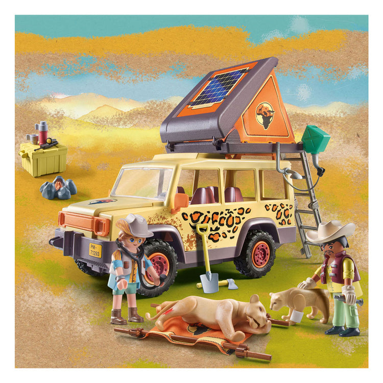 Playmobil Wiltopia met de Terreinwagen bij de Leeuwen 7129