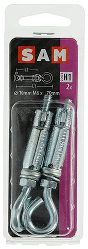 Mack 1019951 - keilbout schroefoog verzinkt2 st m6x70 10x40 | 5 stuks - afbeelding 2