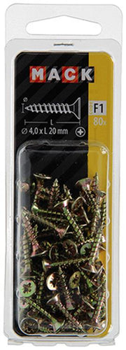 Mack 1017969 - spaanplaatschroef vz kop geelverz. 80st 4,0 x 20 mm | 5 stuks - afbeelding 3