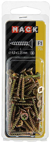 Mack 1017970 - spaanplaatschroef vz kop geelverz. 70st 4,0 x 25 mm | 5 stuks - afbeelding 3