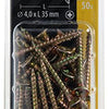Mack 1017972 - spaanplaatschroef vz kop geelverz. 50st 4,0 x 35 mm | 5 stuks