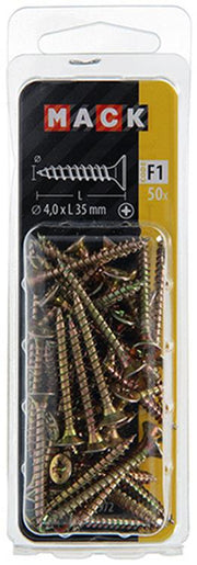 Mack 1017972 - spaanplaatschroef vz kop geelverz. 50st 4,0 x 35 mm | 5 stuks - afbeelding 3