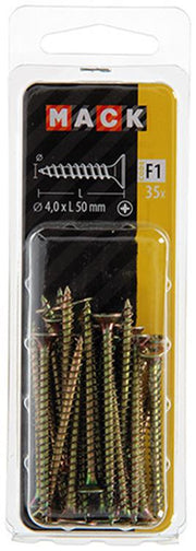 Mack 1017975 - spaanplaatschroef vz kop geelverz. 35st 4,0 x 50 mm | 5 stuks - afbeelding 3