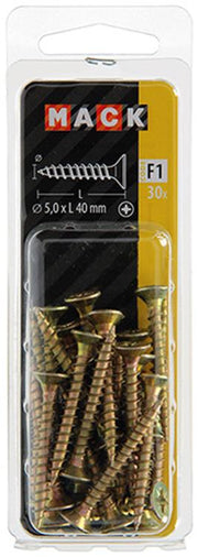 Mack 1017986 - spaanplaatschroef vz kop geelverz. 30st 5,0 x 40 mm | 5 stuks - afbeelding 2