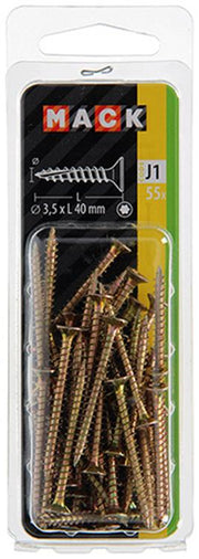 Mack 1018007 - spaanplschr.vzkop-zelfb. geelverz. 55 st 3,5 x 40 mm | 5 stuks - afbeelding 3