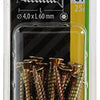 Mack 1018014 - spaanplschr.vzkop-zelfb. geelverz. 25 st 4,0 x 60 mm | 5 stuks